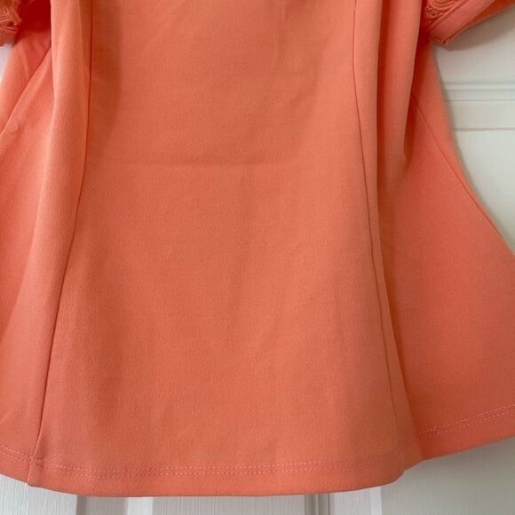 Coral knit sleeves top Shirt Blouse - Picture 12 of 13